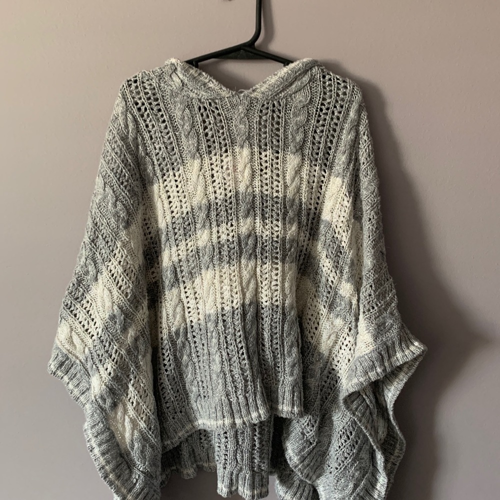 Girl’s Sweater Poncho with Hood from Justice